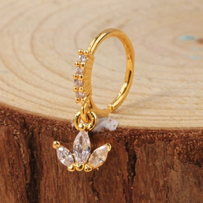 Karike za nos za žene CZ Crown privjesak Karike za nos 18K pozlaćeni piercing za nos Piercing za hrskavicu naušnice