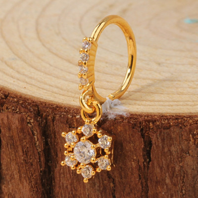 Karike za nos za žene CZ Crown privjesak Karike za nos 18K pozlaćeni piercing za nos Piercing za hrskavicu naušnice