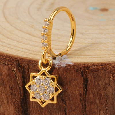 Karike za nos za žene CZ Crown privjesak Karike za nos 18K pozlaćeni piercing za nos Piercing za hrskavicu naušnice
