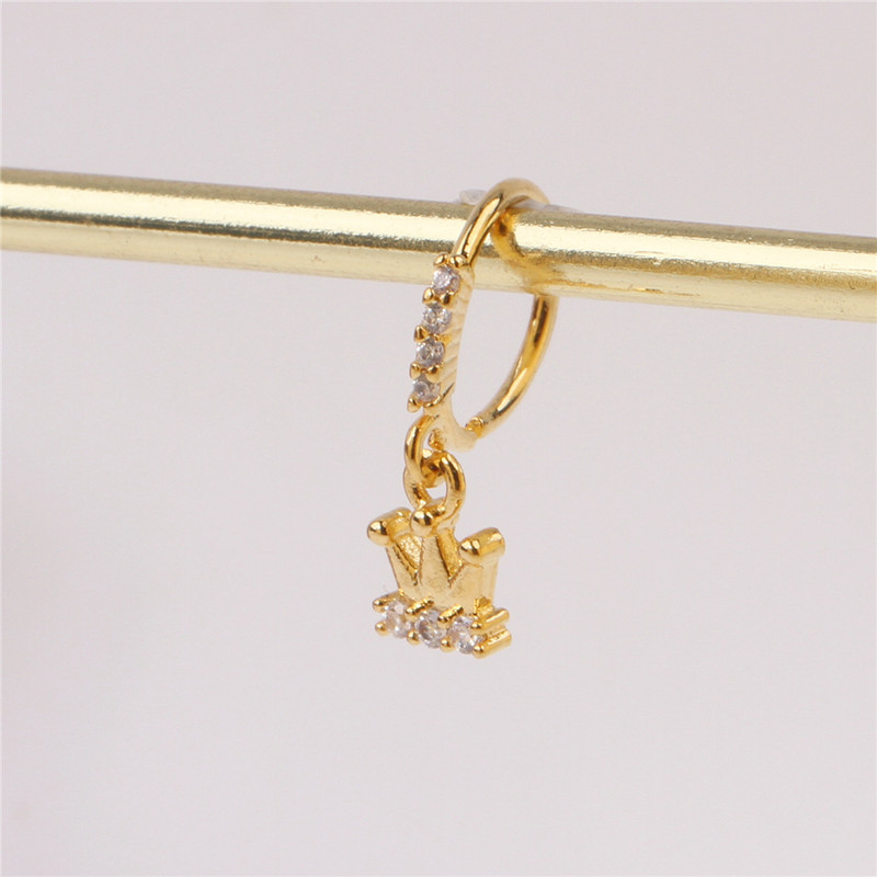 Karike za nos za žene CZ Crown privjesak Karike za nos 18K pozlaćeni piercing za nos Piercing za hrskavicu naušnice