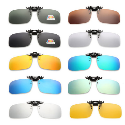 Polarized Sunglasses Clip Car Driving Glasses For Myopia Glasses 180° Upturn Night Vision Glasses For Most Drive Fishing