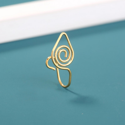 Manșetă africană pentru nas, fără piercing, inele false de aur pentru nas, manșete pentru nas, bijuterii pentru nas, pentru femei, fete, piercinguri false