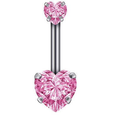 1 db acél köldök gyűrűk kristály piercing köldök szív stílus köldök piercing fülbevaló has piercing szexi test ékszer Ombligo