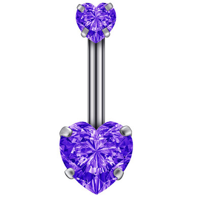 1 db acél köldök gyűrűk kristály piercing köldök szív stílus köldök piercing fülbevaló has piercing szexi test ékszer Ombligo