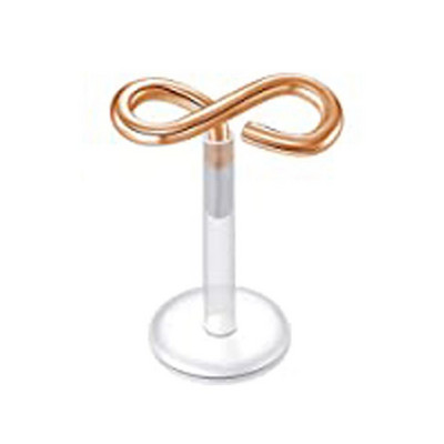 1vnt Bioplast Lankstus 16G 6-10mm įstumiamas Labret lūpų segtukas su prispaudžiamu plieniniu cirkonio ausų kremzlės Tragus auskarų vėrimu kūno papuošalai