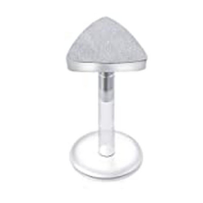 1vnt Bioplast Lankstus 16G 6-10mm įstumiamas Labret lūpų segtukas su prispaudžiamu plieniniu cirkonio ausų kremzlės Tragus auskarų vėrimu kūno papuošalai