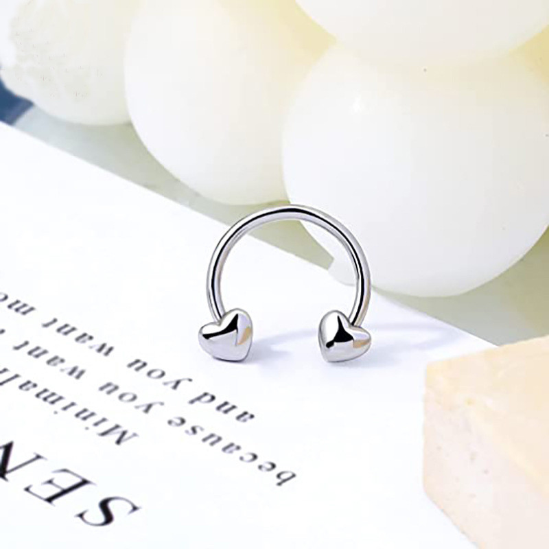 Südamerõngas ninarõngas vaheseina augustamine ümmargune kangiga huulerõngas kõrva kõhre kõrvarõngas BCR Tragus Helix keha ehe 16G