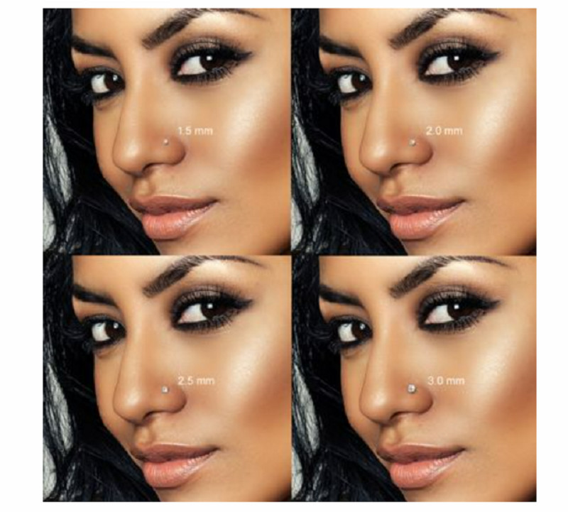 1 gab Modes nerūsējošā tērauda kristāla deguna starpsienas pīrsinga kniedes 20G mini deguna gredzens auskari kniedes ķermeņa pīrsings rotaslietas sievietēm