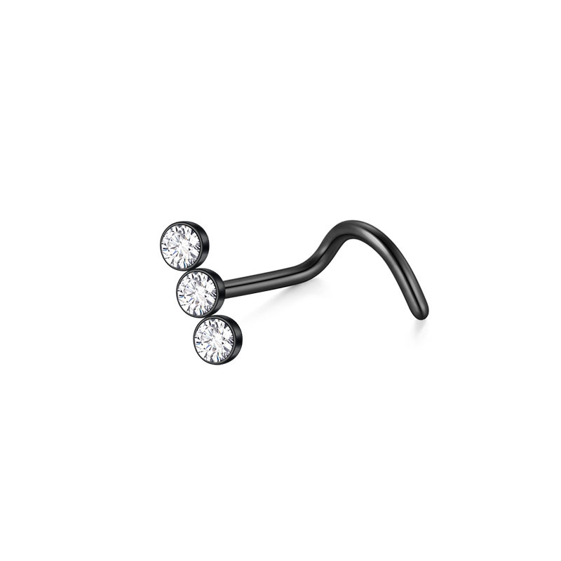 18G nina tihvti nina tiiva augustamine nina kruvi naastud roostevabast terasest Cz inkrusteeritud opaal ninasõõrme nina augustamine ehted naistele punk kingitus