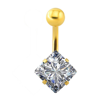 1 komad prstena za trbuh od nehrđajućeg čelika zlatne boje Cvjetno srce CZ kristalno prstenje za pupak Leptir piercing za pupak 14G