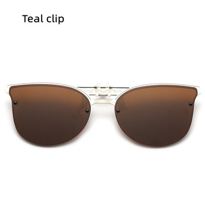 Clip pentru ochelari de soare polarizați unisex Conducere Lentile de vedere pe timp de noapte Anti-UV Ochelari de soare care schimbă culoarea Ciclism Călărie Clip pentru ochelari