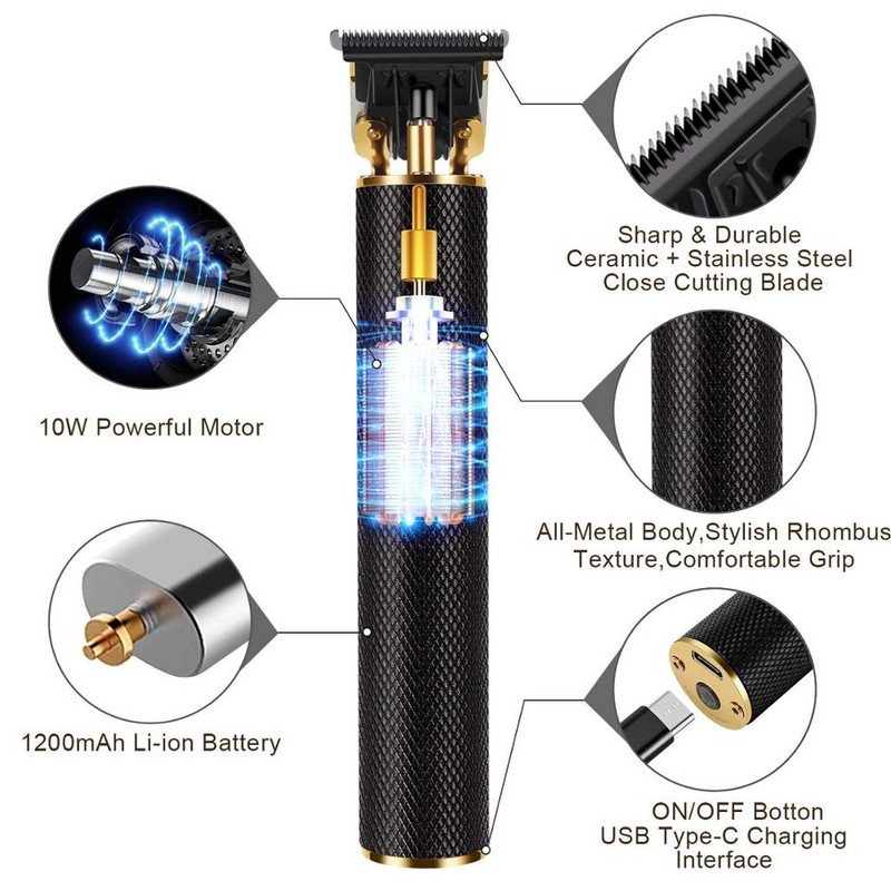 Trimer za kosu Brijač Šišanje Bežična mašina za šišanje Bežična mašina za šišanje Trimer za bradu Šišanje 0 mm Brijač Muškarci Brijanje