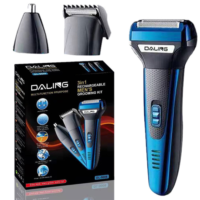 Komplet za njegu 3u1 Električni brijač za muškarce Punjivi trimer za bradu i kosu Električni brijač Stroj za brijanje lica i tijela