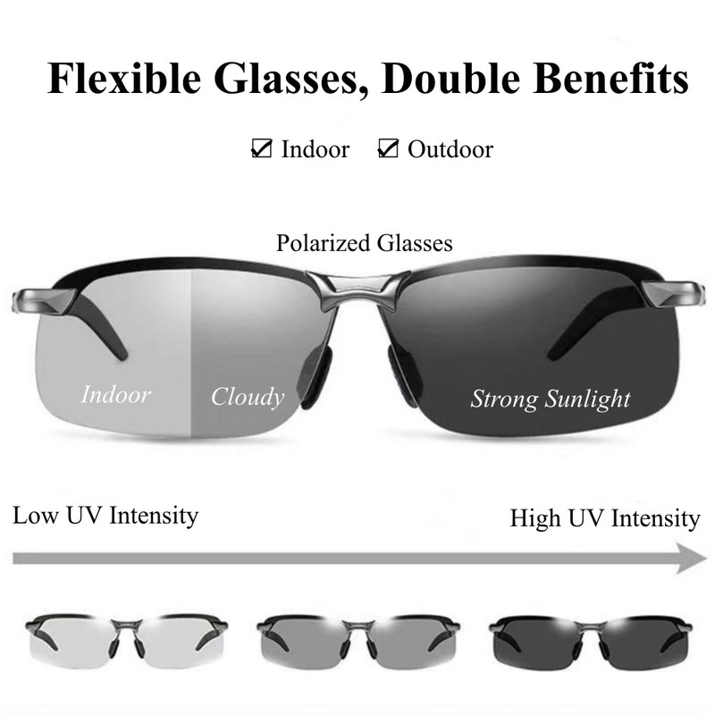 Polarizirane sunčane naočale, naočale za noćno gledanje, muške naočale za vožnju protiv odsjaja, poluokvir za vozača UV375 dnevno-noćne naočale
