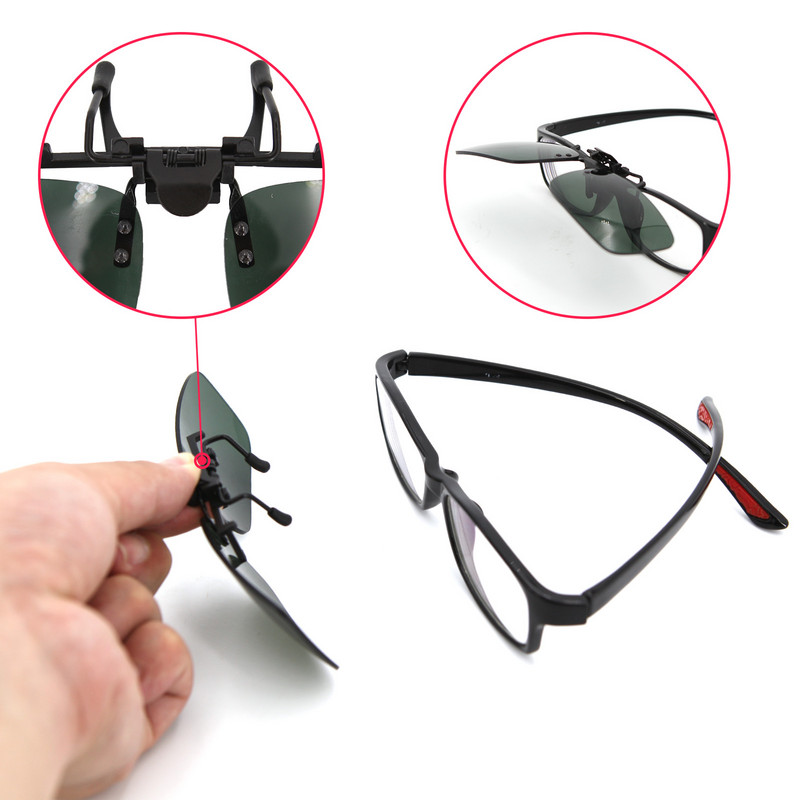 Γυαλιά οδήγησης αυτοκινήτου Anti-UVA UVB Polarized Sun Glasses Driving Night Vision Lens Clip on γυαλιά ηλίου Εσωτερικά αξεσουάρ ταξιδιού