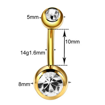 1 τεμάχιο Titanium Navel Piercings Belly Button Rings 14G Curved barbell Pircing Ombligo Nombril αφαλός σκουλαρίκια Σέξι κοσμήματα σώματος