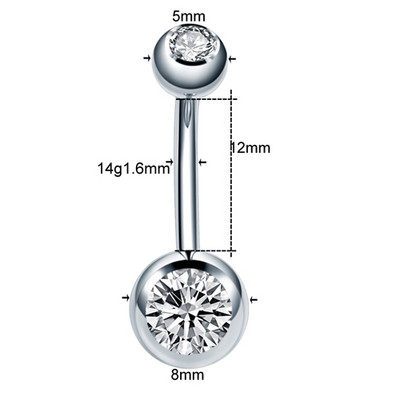 1 tk titaanist naba augustused, nabarõngad