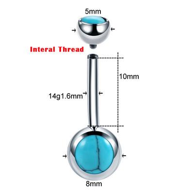 1 tk titaanist naba augustused, nabarõngad