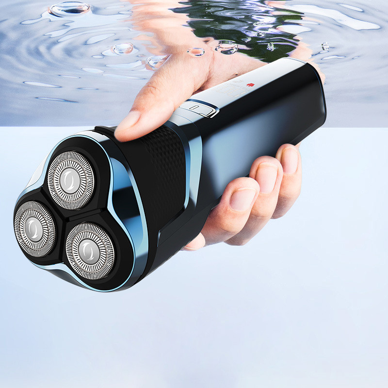 Juhtmeta märgkuiv elektriline pardel meestele habeme elektriline pardel, võimas taaslaetav pöörlev raseerimismasin