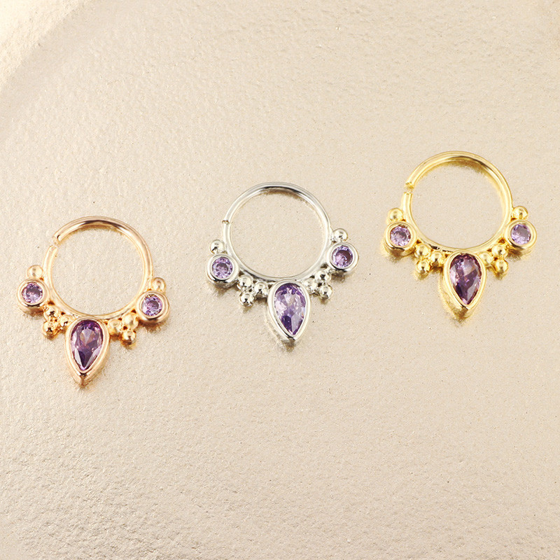 Uus Crystal Clicker võltsvaheseina naistele klambriga rõngas ninasõrmus Faux augustamine kullatud hõbetatud meestele tüdrukutele kingitud kehaehted