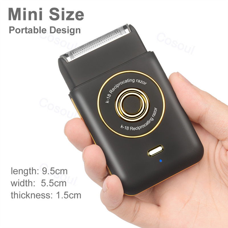 Elektrinis skustuvas vyrams barzdaskutė Nešiojama mini skutimosi mašinėlė Barzdos kirpimo mašinėlė Kelioninė skustuvas Little