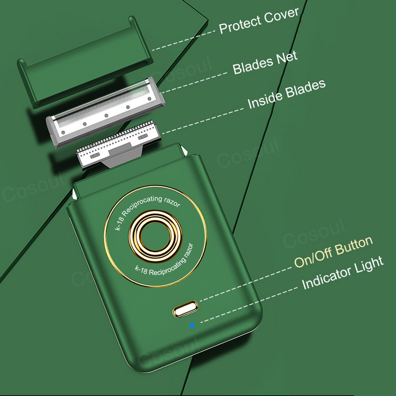Elektrinis skustuvas vyrams barzdaskutė Nešiojama mini skutimosi mašinėlė Barzdos kirpimo mašinėlė Kelioninė skustuvas Little