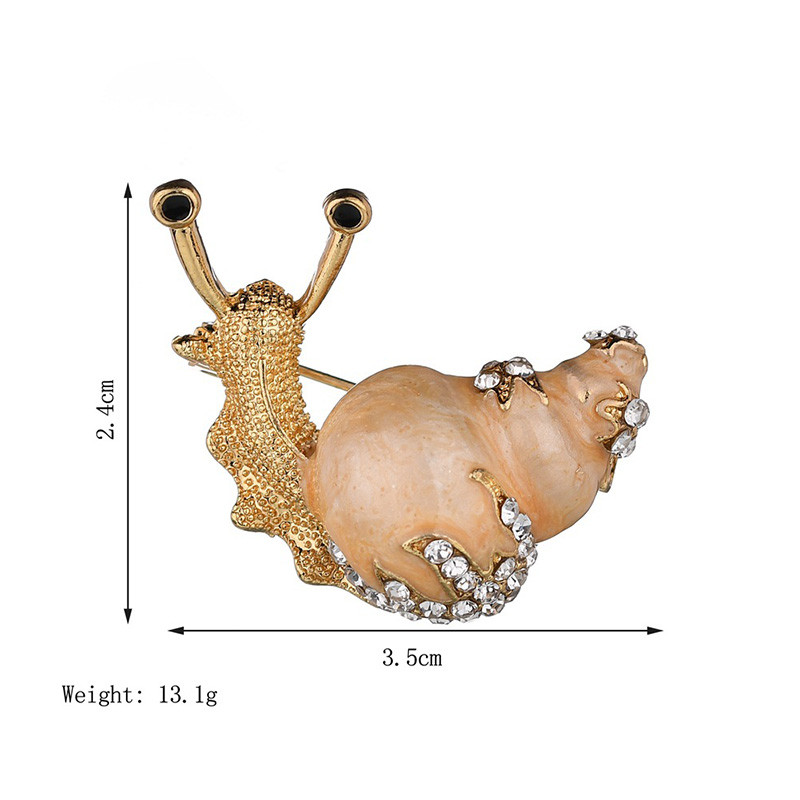 Mados Kalnų krištolas Sraigės Sagės Moterims Vyrams Mieli Maži Vabzdžių Metaliniai Emalio Smeigtukai Papuošalai Dovanos Aukšta Kokybė