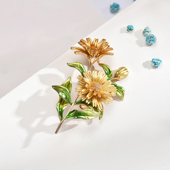 Μαργαρίτα λουλούδι σμάλτο καρφίτσα πέτο Γυναικείες καρφίτσες Μόδα καρφίτσα Γάμοι Σήμα Μπουκέτο Ρούχα Κοσμήματα Αξεσουάρ Δώρο