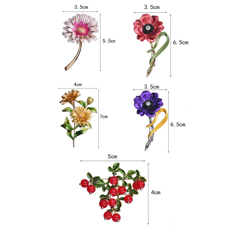 Daisy Gėlių Emalio Atvartas Smeigtukas Moteriškos Sagės Mados Sagės Vestuvės Ženkliukas Puokštė Drabužiai Papuošalai Aksesuarai Dovana