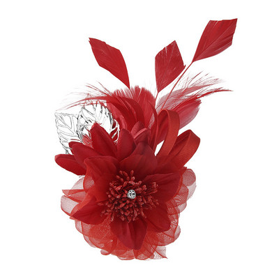 Νέο πουπουλένιο κορσάζ Χειροποίητο κομμωτήριο υφασμάτινο καρφίτσα καρφίτσας λουλούδι για γυναικείο φόρεμα καρφίτσα γιακά πέτο Αξεσουάρ για νυφικά ρούχα