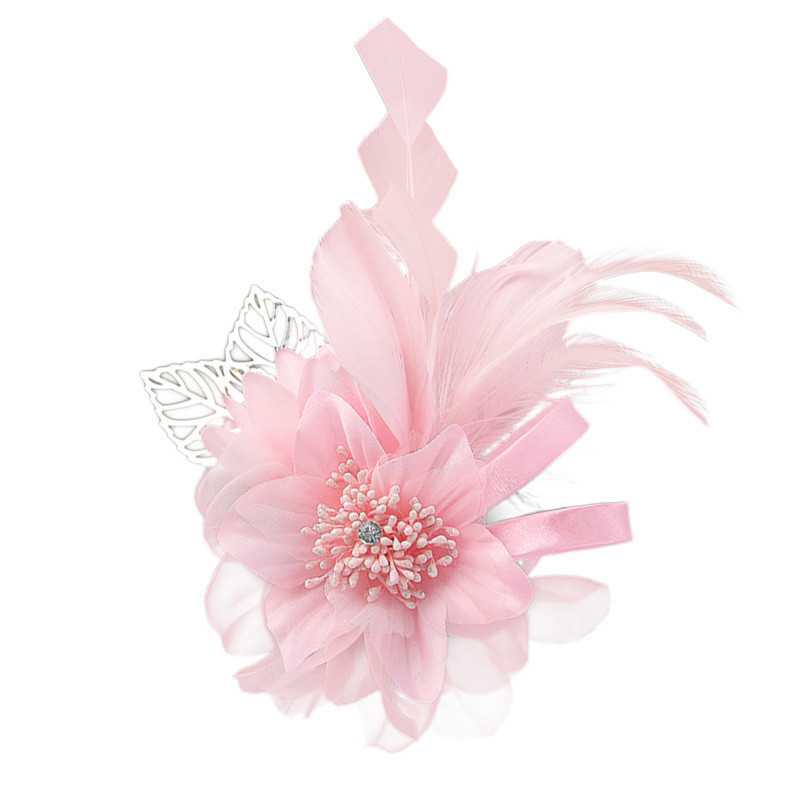 Νέο πουπουλένιο κορσάζ Χειροποίητο κομμωτήριο υφασμάτινο καρφίτσα καρφίτσας λουλούδι για γυναικείο φόρεμα καρφίτσα γιακά πέτο Αξεσουάρ για νυφικά ρούχα