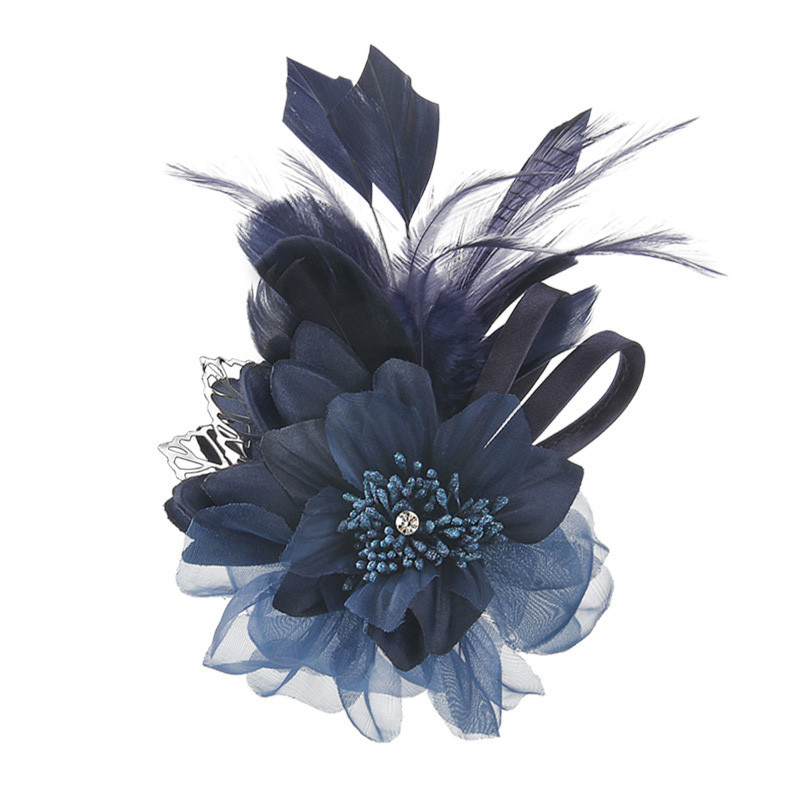 Νέο πουπουλένιο κορσάζ Χειροποίητο κομμωτήριο υφασμάτινο καρφίτσα καρφίτσας λουλούδι για γυναικείο φόρεμα καρφίτσα γιακά πέτο Αξεσουάρ για νυφικά ρούχα