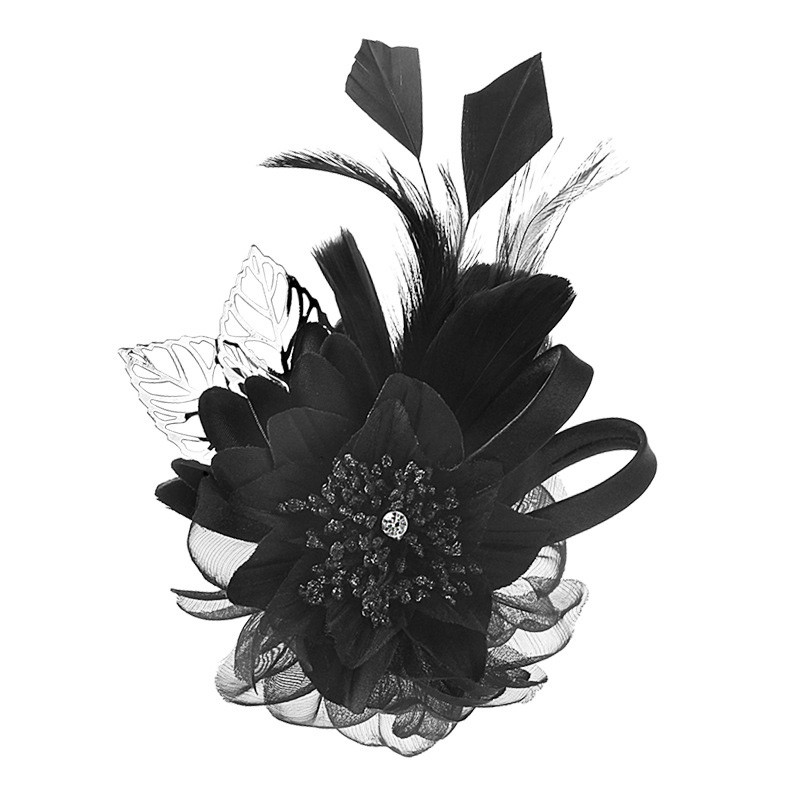 Νέο πουπουλένιο κορσάζ Χειροποίητο κομμωτήριο υφασμάτινο καρφίτσα καρφίτσας λουλούδι για γυναικείο φόρεμα καρφίτσα γιακά πέτο Αξεσουάρ για νυφικά ρούχα