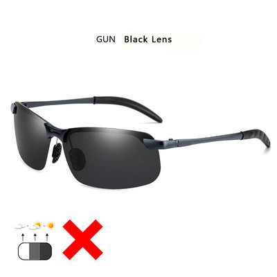2022. gada alumīnija bezmalu fotohromas saulesbrilles vīriešiem polarizētas dienas nakts braukšanas brilles Chameleon Anti-Glare gafas de sol hombre