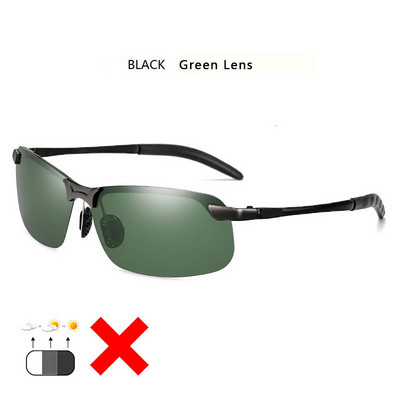 2022. gada alumīnija bezmalu fotohromas saulesbrilles vīriešiem polarizētas dienas nakts braukšanas brilles Chameleon Anti-Glare gafas de sol hombre