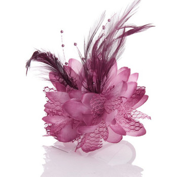 Очарователни брошки с лотос, игли с цветя от плат Сладки аксесоари за коса Лента за коса за момичета Фестивална декорация