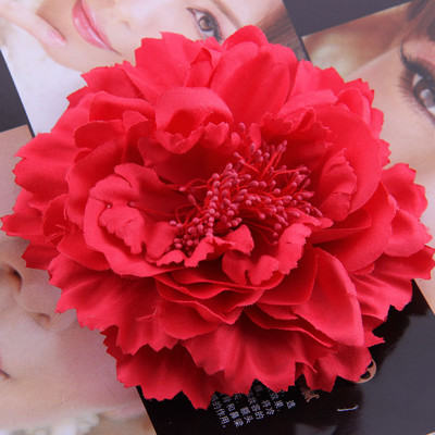 Γυναικεία αξεσουάρ μαλλιών Κλιπ ύφασμα πολύχρωμο Μεγάλο λουλούδι καρφίτσα μόδας για τσάντα Sunhat Καθημερινή διακόσμηση