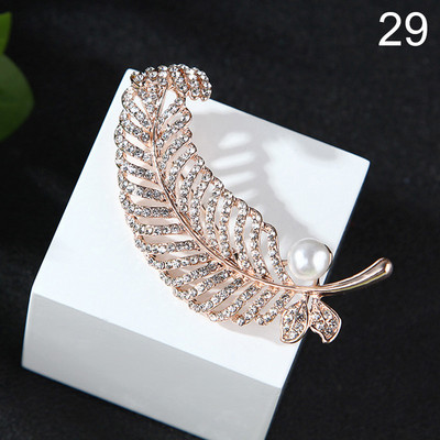 Moekristallidest pross naistele Rhinestone vintage imitatsioon pärlitest lillede metallist nõelad Pulmapeo ehted Aksessuaarid