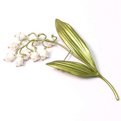 Νέο Lily Of The Valley Flower Corsage καρφίτσα καρφίτσα Γυναικεία γαμήλια δεξίωση Αξεσουάρ παράνυμφων Καρφίτσες Κοσμήματα