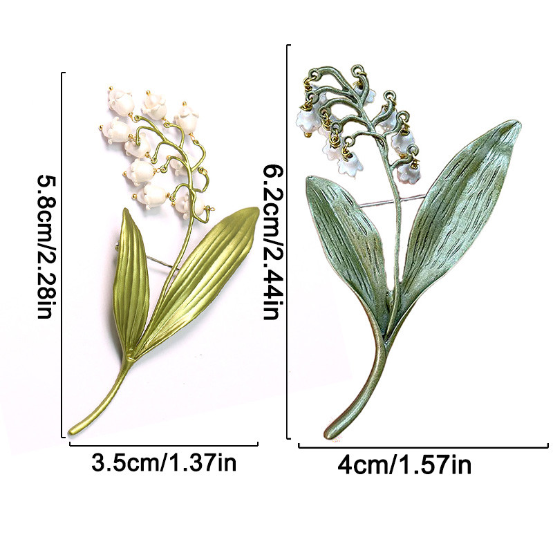 Νέο Lily Of The Valley Flower Corsage καρφίτσα καρφίτσα Γυναικεία γαμήλια δεξίωση Αξεσουάρ παράνυμφων Καρφίτσες Κοσμήματα