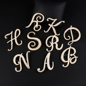 Модни перли Английски букви Брошки Луксозни бижута Палто Ревери Игли Женска жилетка Шал Катарама Подаръци за жени Аксесоари