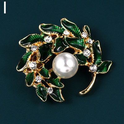 Modni broševi s bisernim cvijetom Elegantna žena Retro broševi s kamenčićima Igle Vjenčani nakit Odjevni dodaci