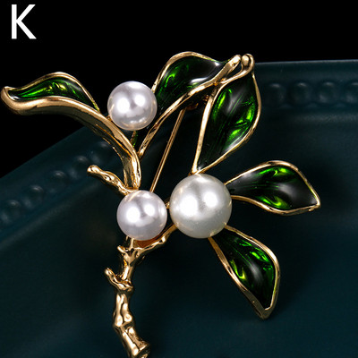 Modni broševi s bisernim cvijetom Elegantna žena Retro broševi s kamenčićima Igle Vjenčani nakit Odjevni dodaci