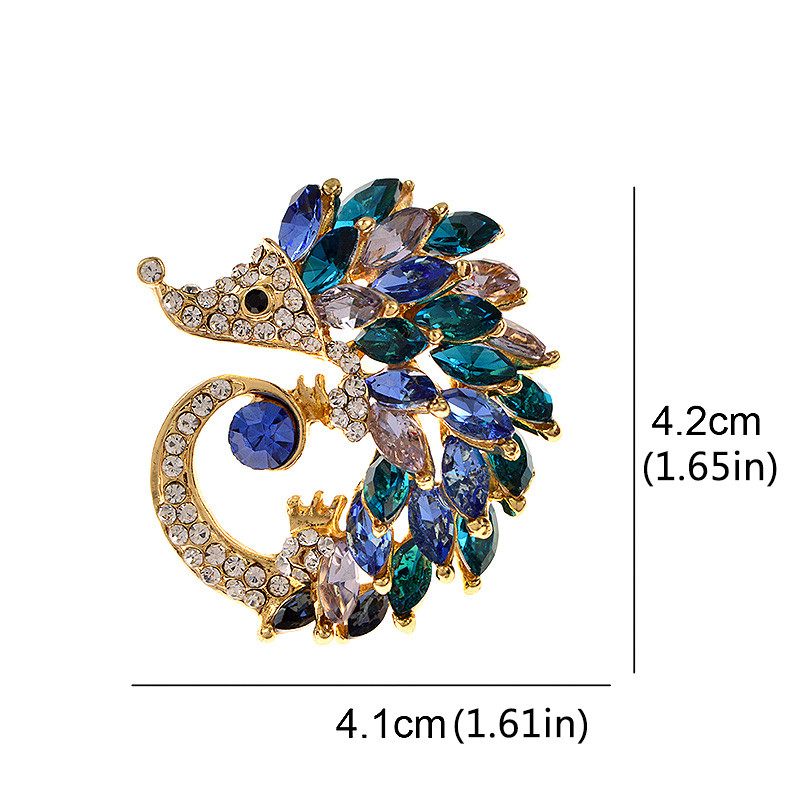 Nauji miela ežiuko sagė, madingi krištolo krištolinio emalio smeigtukai, skirti moterims, mergaitėms, gyvūnų papuošalų aksesuarai