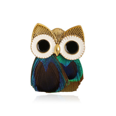 Μόδα κουκουβάγια καρφίτσες Ζώα Γυναικεία Ανδρικά Ρούχα Κασκόλ Πόρπη Γιακά Κοσμήματα Καρφίτσες Σήμα Μπλε Μάτια Σμάλτο Καρφίτσα από στρας