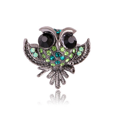 Μόδα κουκουβάγια καρφίτσες Ζώα Γυναικεία Ανδρικά Ρούχα Κασκόλ Πόρπη Γιακά Κοσμήματα Καρφίτσες Σήμα Μπλε Μάτια Σμάλτο Καρφίτσα από στρας