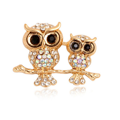 Μόδα κουκουβάγια καρφίτσες Ζώα Γυναικεία Ανδρικά Ρούχα Κασκόλ Πόρπη Γιακά Κοσμήματα Καρφίτσες Σήμα Μπλε Μάτια Σμάλτο Καρφίτσα από στρας