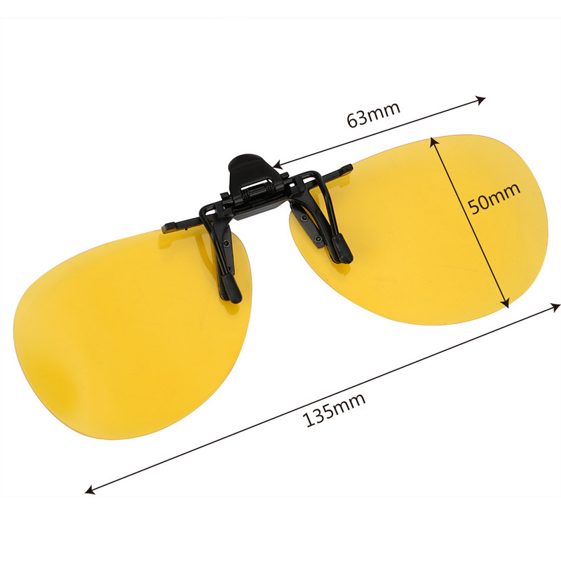 Για άντρες Γυναικεία γυαλιά ηλίου Polarized Anti-UVA UVB Driver Goggles Clip σε γυαλιά ηλίου Φακός νυχτερινής όρασης αυτοκινήτου Driving