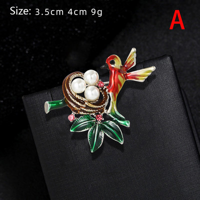 Νέα γυναικεία μόδα στρας σμάλτο πτηνό καρφίτσα Χαριτωμένο ιπτάμενο ζωάκι καρφίτσα κασκόλ πόρπη Φόρεμα παλτό καρφίτσες πέτο Δώρο