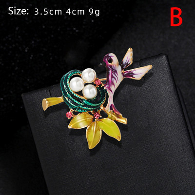 Νέα γυναικεία μόδα στρας σμάλτο πτηνό καρφίτσα Χαριτωμένο ιπτάμενο ζωάκι καρφίτσα κασκόλ πόρπη Φόρεμα παλτό καρφίτσες πέτο Δώρο